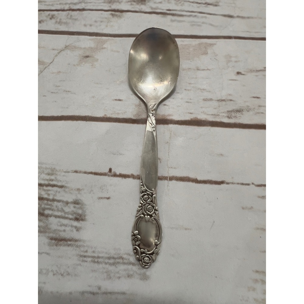Oneida Community Ballad Demitasse Spoon Silverplate Floral 4.5 Inch
